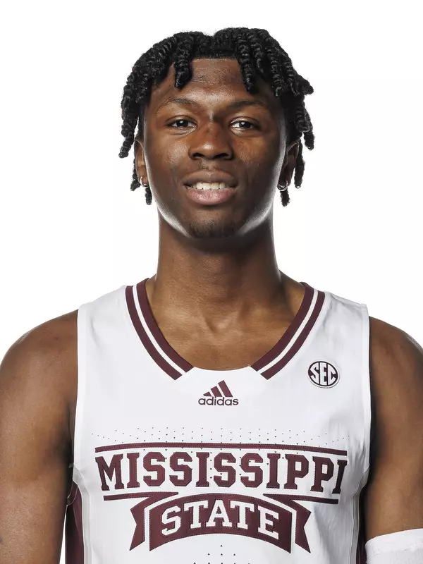 STARKVILLE, MS - October 06, 2021 - Mississippi State Guard Cam Carter (#5) headshot taken during MenÕs Basketball Production Day at Humphrey Coliseum at Mississippi State University in Starkville, MS. Photo By Chamberlain Smith