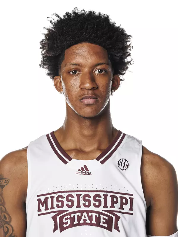 STARKVILLE, MS - October 06, 2021 - Mississippi State Forward Derek Fountain (#20) headshot taken during MenÕs Basketball Production Day at Humphrey Coliseum at Mississippi State University in Starkville, MS. Photo By Chamberlain Smith