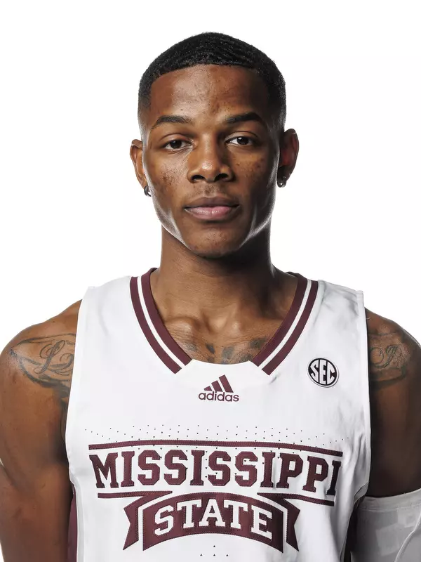 STARKVILLE, MS - October 06, 2021 - Mississippi State Guard Iverson Molinar (#1) headshot taken during MenÕs Basketball Production Day at Humphrey Coliseum at Mississippi State University in Starkville, MS. Photo By Chamberlain Smith