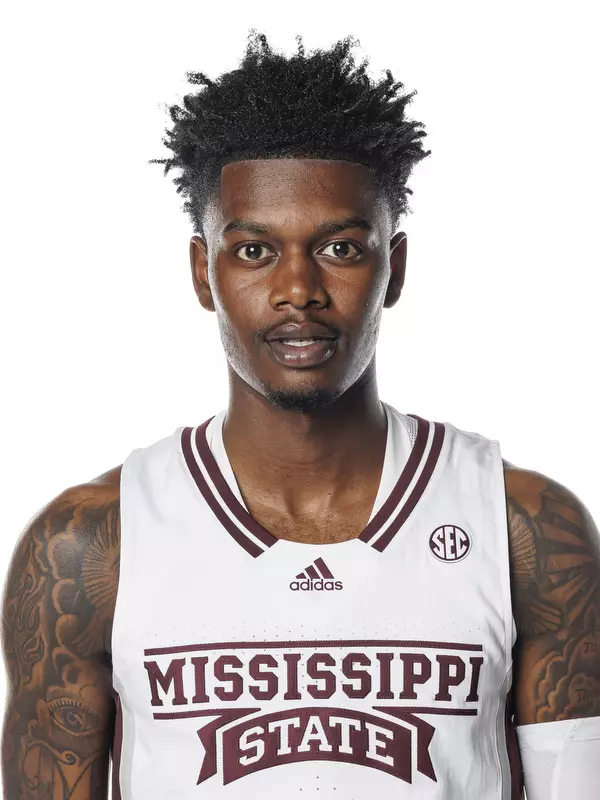 STARKVILLE, MS - October 06, 2021 - Mississippi State Guard Rocket Watts (#0) headshot taken during MenÕs Basketball Production Day at Humphrey Coliseum at Mississippi State University in Starkville, MS. Photo By Chamberlain Smith