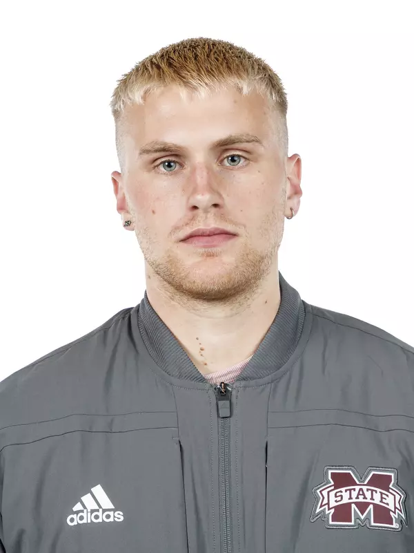STARKVILLE, MS - March 18, 2021 - Dagbjartur “DJ” Jónsson headshot taken at the Holliman Athletic Center at Mississippi State University in Starkville, MS. Photo By Austin Perryman