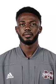 STARKVILLE, MS - March 30, 2021 - Mississippi State runner Leon Clarke headshot taken during 2021 track and field production days at the Holliman Athletic Center at Mississippi State University in Starkville, MS. Photo By Chamberlain Smith