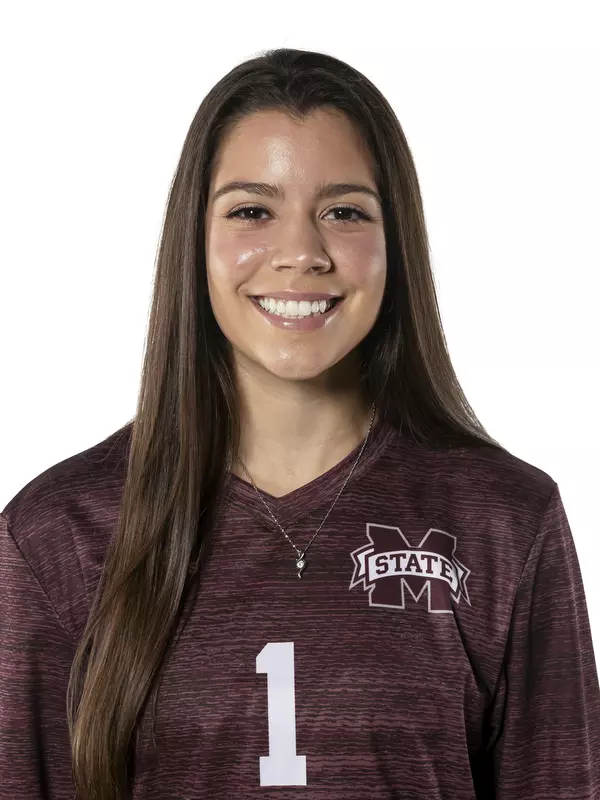 STARKVILLE, MS - July 25, 2021 - Mississippi State Defensive Specialist Yuliana Amador (#1) headshot during 2021 Volleyball Production Day at the Palmeiro Center at Mississippi State University in Starkville, MS. Photo By Austin Perryman