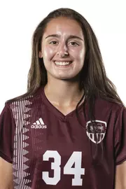 STARKVILLE, MS - July 29, 2021 - Mississippi State Forward/Midfielder Kaylee Armenia (#34) headshot taken during 2021 Soccer Production Day at the Palmeiro Center at Mississippi State University in Starkville, MS. Photo By Austin Perryman