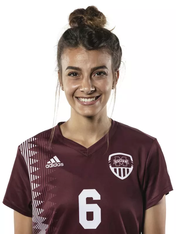 STARKVILLE, MS - July 29, 2021 - Mississippi State Midfielder/Forward Ky Burroughs (#6) headshot taken during 2021 Soccer Production Day at the Palmeiro Center at Mississippi State University in Starkville, MS. Photo By Austin Perryman