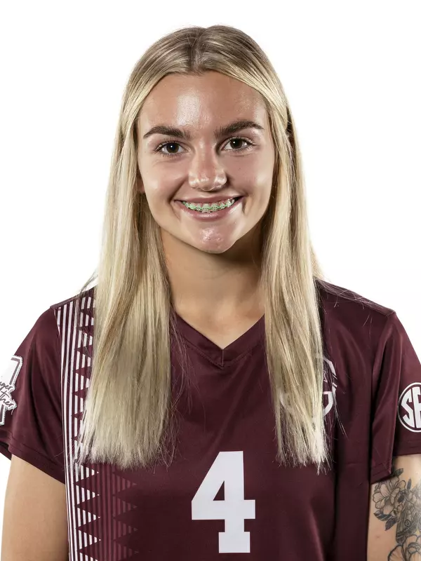 STARKVILLE, MS - July 29, 2021 - Mississippi State Midfielder Macey Hodge (#4) headshot taken during 2021 Soccer Production Day at the Palmeiro Center at Mississippi State University in Starkville, MS. Photo By Austin Perryman