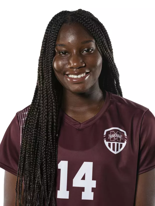 STARKVILLE, MS - July 29, 2021 - Mississippi State Midfielder Niah Johnson (#14) headshot taken during 2021 Soccer Production Day at the Palmeiro Center at Mississippi State University in Starkville, MS. Photo By Austin Perryman