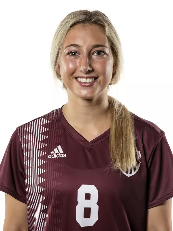 STARKVILLE, MS - July 29, 2021 - Mississippi State Midfielder/Forward Juliet Moore (#8) headshot taken during 2021 Soccer Production Day at the Palmeiro Center at Mississippi State University in Starkville, MS. Photo By Austin Perryman