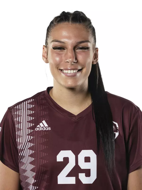 STARKVILLE, MS - July 29, 2021 - Mississippi State Midfielder Hannah Telleysh (#29) headshot taken during 2021 Soccer Production Day at the Palmeiro Center at Mississippi State University in Starkville, MS. Photo By Austin Perryman