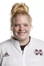 STARKVILLE, MS - August 26, 2021 - Mississippi State Infielder/Pitcher Sydney Carter (#5) headshot taken at the Holliman Athletic Center at Mississippi State University in Starkville, MS. Photo By Austin Perryman