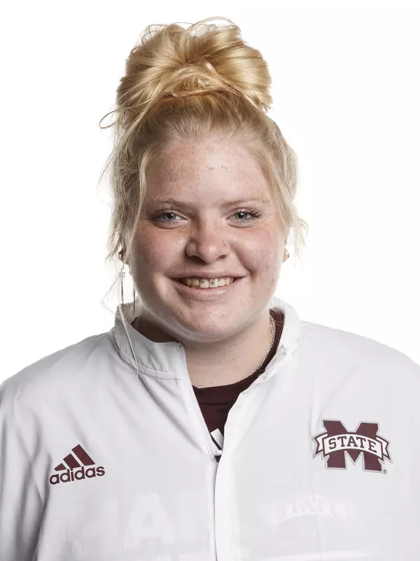 STARKVILLE, MS - August 26, 2021 - Mississippi State Infielder/Pitcher Sydney Carter (#5) headshot taken at the Holliman Athletic Center at Mississippi State University in Starkville, MS. Photo By Austin Perryman