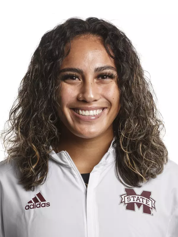STARKVILLE, MS - August 26, 2021 - Mississippi State Outfielder Chloe Malau’ulu (#14) headshot taken at the Holliman Athletic Center at Mississippi State University in Starkville, MS. Photo By Austin Perryman