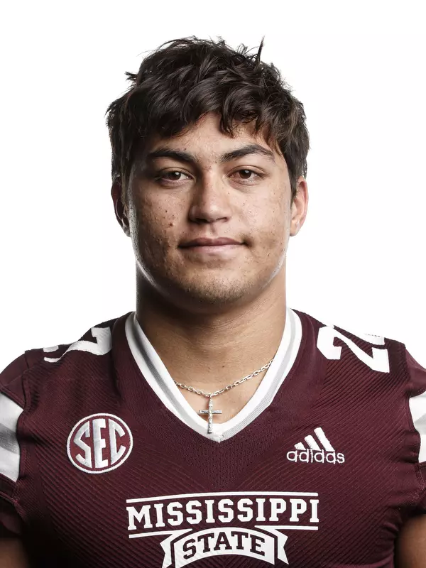 STARKVILLE, MS - June 09, 2021 - Mississippi State Defensive Lineman Matai Mata’afa headshot taken at the Leo Seal Jr. Football Complex at Mississippi State University in Starkville, MS. Photo By Austin Perryman