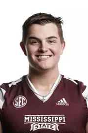 STARKVILLE, MS - June 09, 2021 - Mississippi State Offensive Lineman Jim Riley headshot taken at the Leo Seal Jr. Football Complex at Mississippi State University in Starkville, MS. Photo By Austin Perryman
