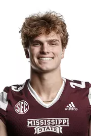 STARKVILLE, MS - June 09, 2021 - Mississippi State Quarterback Sawyer Robertson headshot taken at the Leo Seal Jr. Football Complex at Mississippi State University in Starkville, MS. Photo By Austin Perryman
