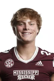 STARKVILLE, MS - June 09, 2021 - Mississippi State Quarterback Jake Weir headshot taken at the Leo Seal Jr. Football Complex at Mississippi State University in Starkville, MS. Photo By Austin Perryman