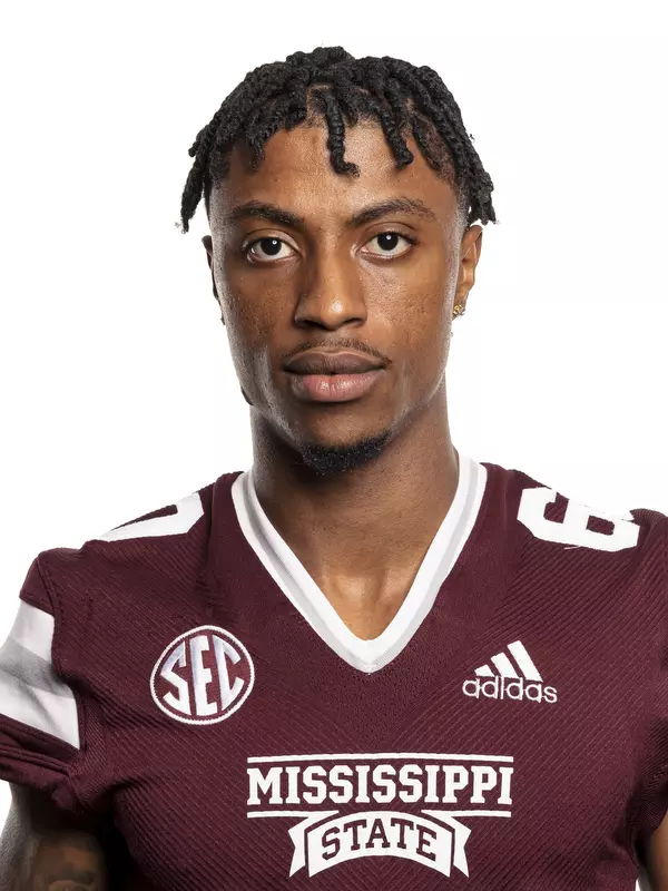 STARKVILLE, MS - August 05, 2021 - Mississippi State Wide Receiver Jamire Calvin (#6) headshot taken at the Leo Seal Jr. Football Complex at Mississippi State University in Starkville, MS. Photo By Austin Perryman