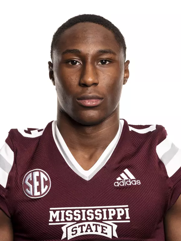 STARKVILLE, MS - August 05, 2021 - Mississippi State Defensive Back William Hardrick (#46) headshot taken at the Leo Seal Jr. Football Complex at Mississippi State University in Starkville, MS. Photo By Austin Perryman