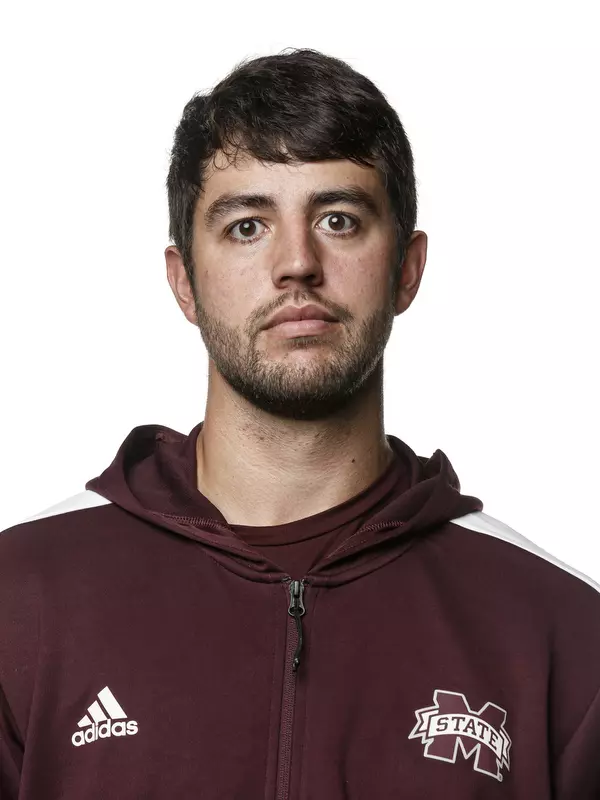 STARKVILLE, MS - September 23, 2021 - Mississippi State Thrower Cade Finley headshot taken at the Holliman Athletic Center at Mississippi State University in Starkville, MS. Photo By Austin Perryman