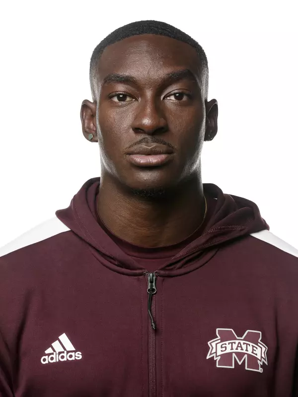 STARKVILLE, MS - September 21, 2021 - Mississippi State Thrower Tyriq Horsford headshot taken at the Holliman Athletic Center at Mississippi State University in Starkville, MS. Photo By Austin Perryman