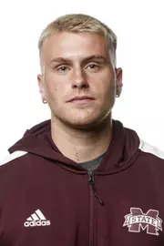 STARKVILLE, MS - September 21, 2021 - Mississippi State Thrower DJ Jónsson headshot taken at the Holliman Athletic Center at Mississippi State University in Starkville, MS. Photo By Austin Perryman