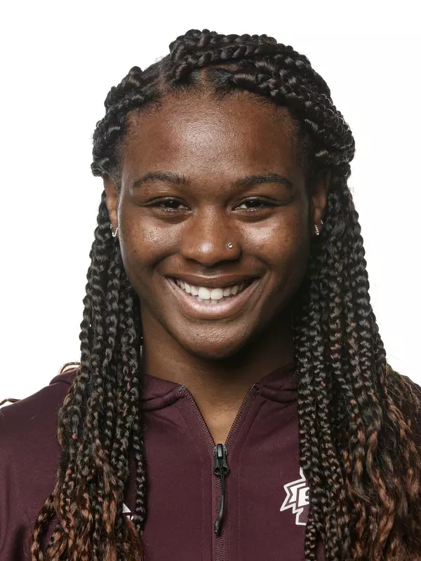 STARKVILLE, MS - September 23, 2021 - Mississippi State Sprinter Jada McDougle headshot taken at the Holliman Athletic Center at Mississippi State University in Starkville, MS. Photo By Austin Perryman