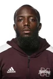 STARKVILLE, MS - September 23, 2021 - Mississippi State Sprinter Okheme Moore headshot taken at the Holliman Athletic Center at Mississippi State University in Starkville, MS. Photo By Austin Perryman
