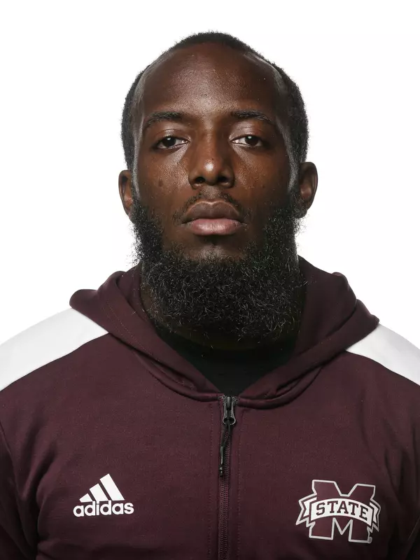 STARKVILLE, MS - September 23, 2021 - Mississippi State Sprinter Okheme Moore headshot taken at the Holliman Athletic Center at Mississippi State University in Starkville, MS. Photo By Austin Perryman