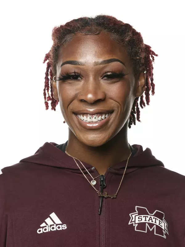 STARKVILLE, MS - September 23, 2021 - Mississippi State Hurdler Cathrina Morris headshot taken at the Holliman Athletic Center at Mississippi State University in Starkville, MS. Photo By Austin Perryman