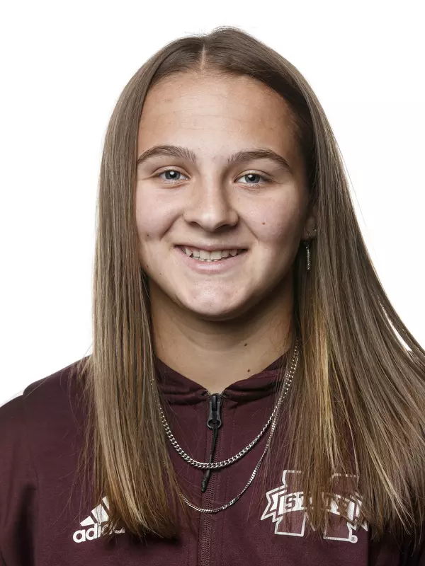 STARKVILLE, MS - September 23, 2021 - Mississippi State Thrower Jenna Oetting headshot taken at the Holliman Athletic Center at Mississippi State University in Starkville, MS. Photo By Austin Perryman