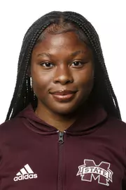 STARKVILLE, MS - September 21, 2021 - Mississippi State Multi-Event Asia Poe headshot taken at the Holliman Athletic Center at Mississippi State University in Starkville, MS. Photo By Austin Perryman