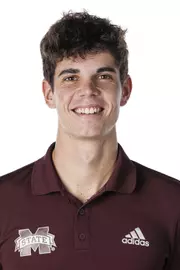 STARKVILLE, MS - January 12, 2022 - Mississippi State's Alberto Colas headshot taken during 2022 Men’s Tennis Production Day at the Holliman Athletic Center at Mississippi State University in Starkville, MS. Photo By Kevin Snyder