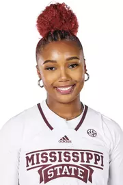 STARKVILLE, MS - October 05, 2022 - Mississippi State Forward Alasia Hayes (#5) headshot taken during the Women’s Basketball 2022-2023 Production Day at Mize Pavilion at Humphrey Coliseum in Starkville, MS. Photo By Kevin Snyder