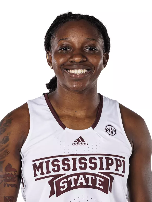 STARKVILLE, MS - October 05, 2022 - Mississippi State Guard Asianae Johnson (#3) headshot taken during the Women’s Basketball 2022-2023 Production Day at Mize Pavilion at Humphrey Coliseum in Starkville, MS. Photo By Kevin Snyder