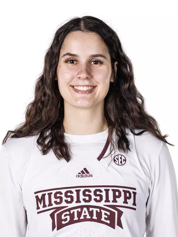 STARKVILLE, MS - October 05, 2022 - Mississippi State Center Charlotte Kohl (#22) headshot taken during the Women’s Basketball 2022-2023 Production Day at Mize Pavilion at Humphrey Coliseum in Starkville, MS. Photo By Kevin Snyder