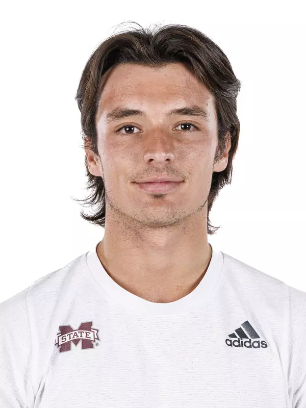 STARKVILLE, MS - November 14, 2022 - Mississippi State's Carles Hernandez headshot during 2022-2023 Tennis Production Day at the Holliman Athletic Center at Mississippi State University in Starkville, MS. Photo By Kevin Snyder