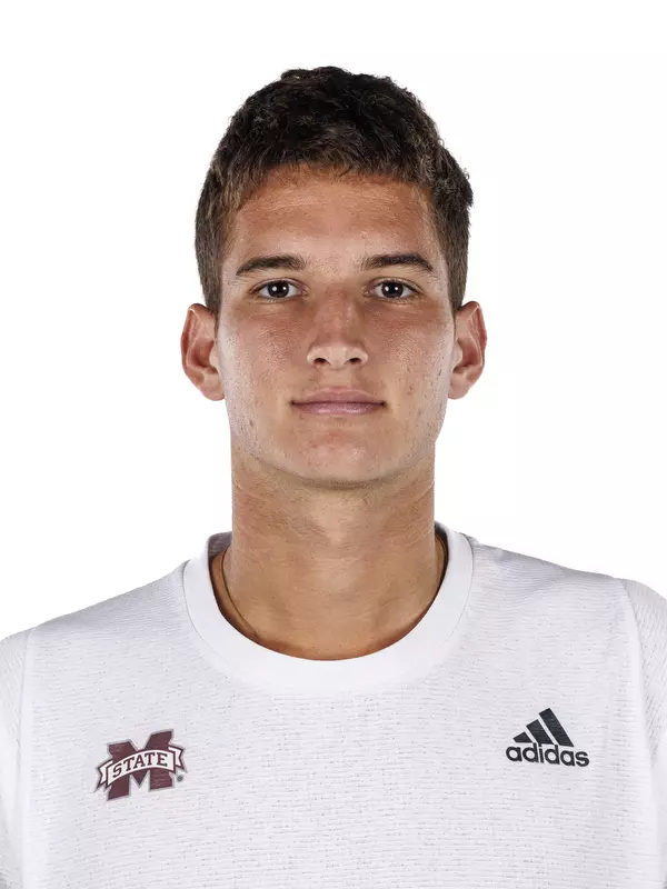 STARKVILLE, MS - November 15, 2022 - Mississippi State's Petar Jovanovic headshot during 2022-2023 Tennis Production Day at the Holliman Athletic Center at Mississippi State University in Starkville, MS. Photo By Kevin Snyder