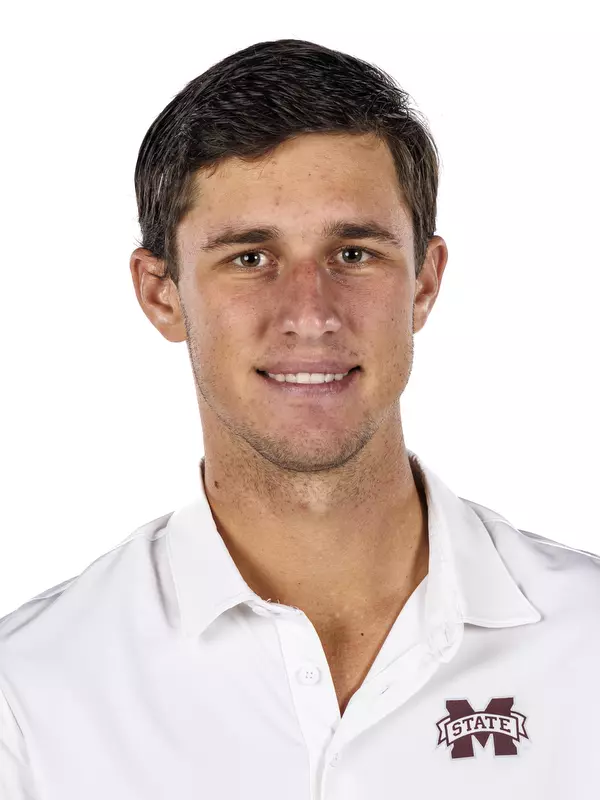 STARKVILLE, MS - November 16, 2022 - Mississippi State's Hunter Logan headshot taken during 2022-2023 Mens’ Golf Production Day at the Holliman Athletic Center at Mississippi State University in Starkville, MS. Photo By Kevin Snyder