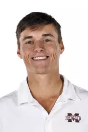 STARKVILLE, MS - November 16, 2022 - Mississippi State's Alejandro Pedryc headshot taken during 2022-2023 Mens’ Golf Production Day at the Holliman Athletic Center at Mississippi State University in Starkville, MS. Photo By Kevin Snyder