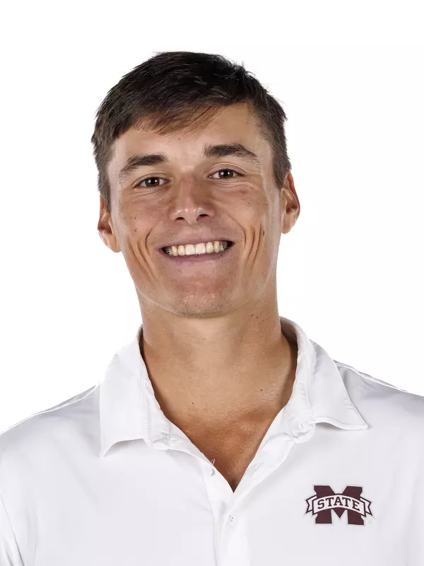 STARKVILLE, MS - November 16, 2022 - Mississippi State's Alejandro Pedryc headshot taken during 2022-2023 Mens’ Golf Production Day at the Holliman Athletic Center at Mississippi State University in Starkville, MS. Photo By Kevin Snyder