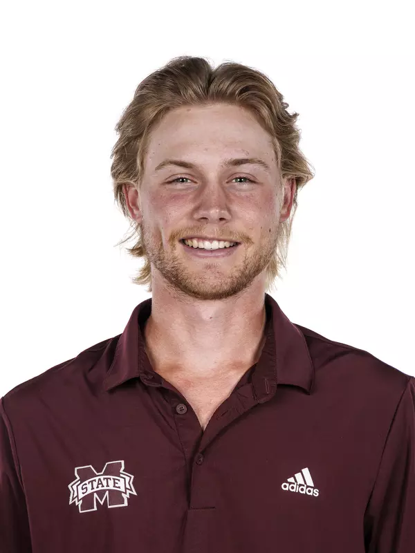 STARKVILLE, MS - November 07, 2022 - Mississippi State's Garrett Endicott headshot taken during 2022-2023 Men’s Golf Production Day at the Holliman Athletic Center at Mississippi State University in Starkville, MS. Photo By Kevin Snyder