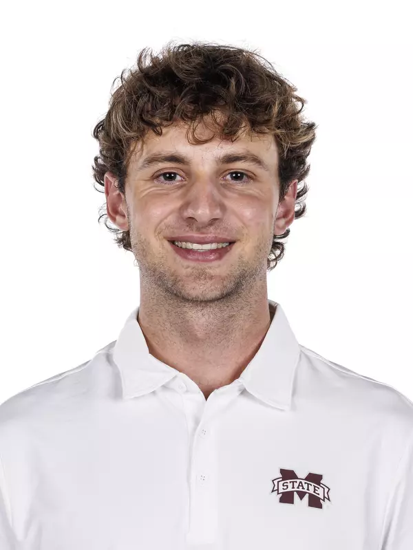 STARKVILLE, MS - November 07, 2022 - Mississippi State's Loïc Ettlin headshot taken during 2022-2023 Men’s Golf Production Day at the Holliman Athletic Center at Mississippi State University in Starkville, MS. Photo By Kevin Snyder