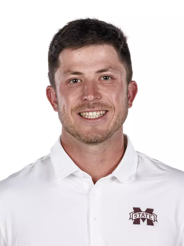 STARKVILLE, MS - November 07, 2022 - Mississippi State's Austin Vukovits headshot taken during 2022-2023 Men’s Golf Production Day at the Holliman Athletic Center at Mississippi State University in Starkville, MS. Photo By Kevin Snyder