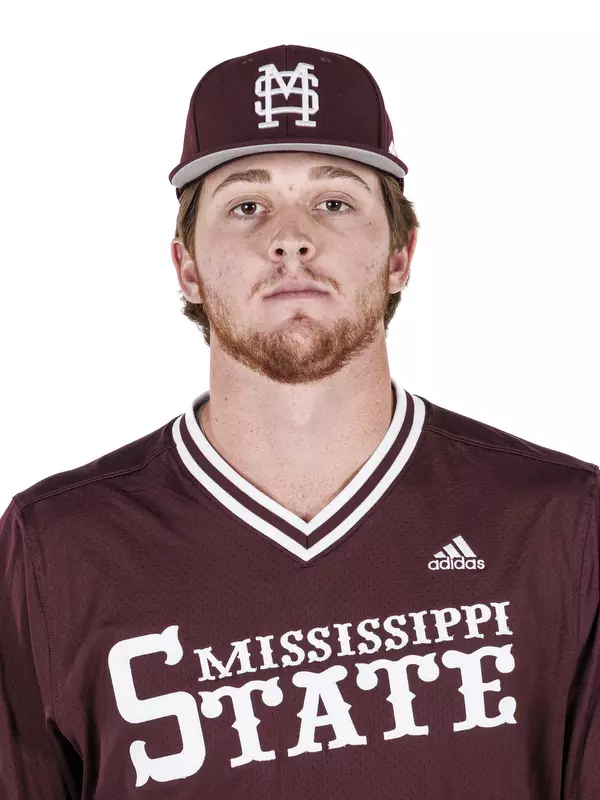 STARKVILLE, MS - November 20, 2022 - Mississippi State Pitcher Brooks Auger (#48) headshot taken during 2022-2023 Baseball Production Day at Dudy Noble Field at Polk-Dement Stadium in Starkville, MS. Photo By Kevin Snyder