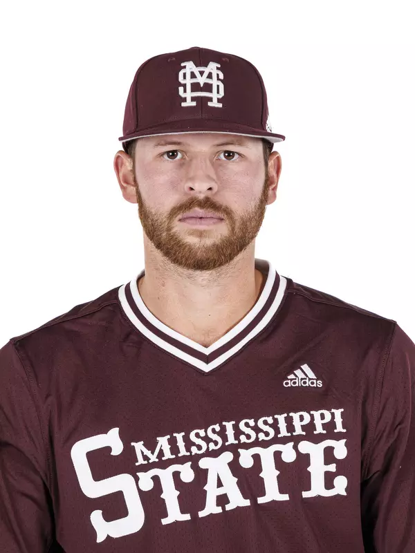 STARKVILLE, MS - November 20, 2022 - Mississippi State Catcher/Infielder Luke Hancock (#20) headshot taken during 2022-2023 Baseball Production Day at Dudy Noble Field at Polk-Dement Stadium in Starkville, MS. Photo By Kevin Snyder