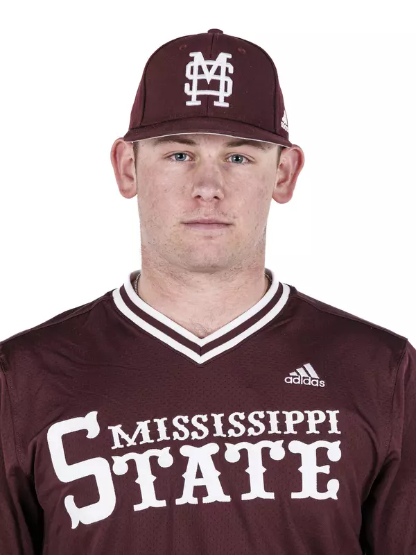 STARKVILLE, MS - November 20, 2022 - Mississippi State Catcher Bryce Hubbard (#28) headshot taken during 2022-2023 Baseball Production Day at Dudy Noble Field at Polk-Dement Stadium in Starkville, MS. Photo By Kevin Snyder