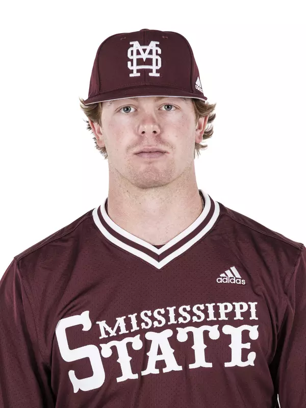 STARKVILLE, MS - November 20, 2022 - Mississippi State Pitcher Cade Smith (#15) headshot taken during 2022-2023 Baseball Production Day at Dudy Noble Field at Polk-Dement Stadium in Starkville, MS. Photo By Kevin Snyder