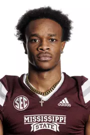 STARKVILLE, MS - February 02, 2022 - Mississippi State Wide Receiver Jacobi Moore (#86) headshot taken at the Leo Seal Jr. Football Complex at Mississippi State University in Starkville, MS. Photo By Austin Perryman