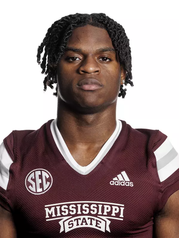 STARKVILLE, MS - February 02, 2022 - Mississippi State Wide Receiver Jordan Mosley headshot taken at the Leo Seal Jr. Football Complex at Mississippi State University in Starkville, MS. Photo By Austin Perryman