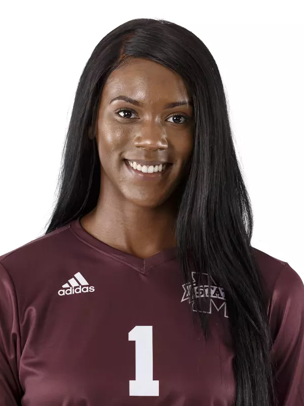 STARKVILLE, MS - July 11, 2018 - Mississippi State Middle Blocker Amarrah Cooks (#1) headshot taken at Mississippi State University in Starkville, MS. Photo By Kelly Donoho